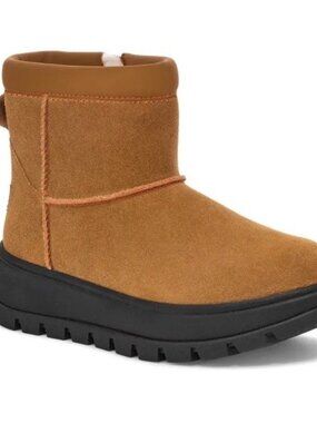 Koolaburra by UGG Koola Mini Hybrid Boots Suede Faux Fur Bootie Chestnut Size 10